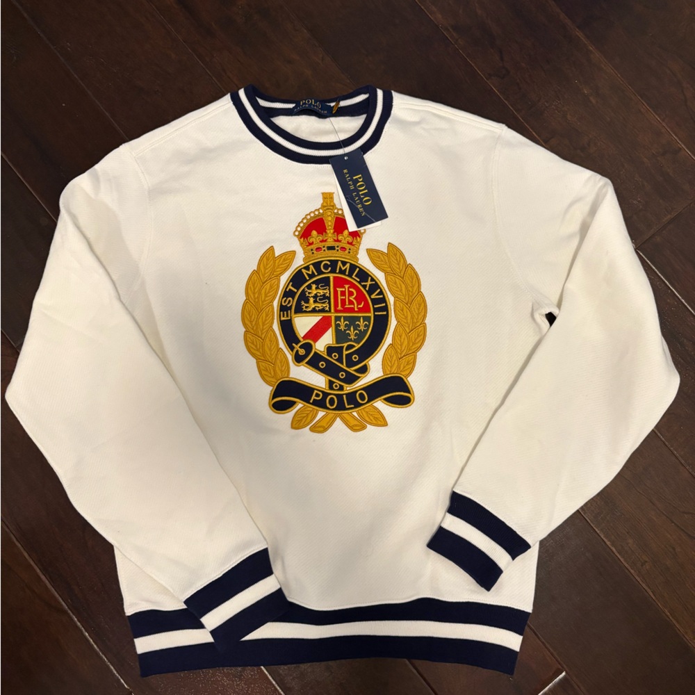 Polo Ralph Lauren crest sweater shirt brand new with tags, size medium